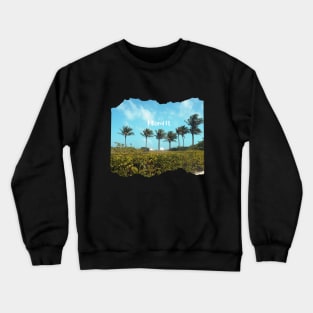 Palm trees photo Miami Florida blue sky palmtree landscape USA nature lovers Crewneck Sweatshirt